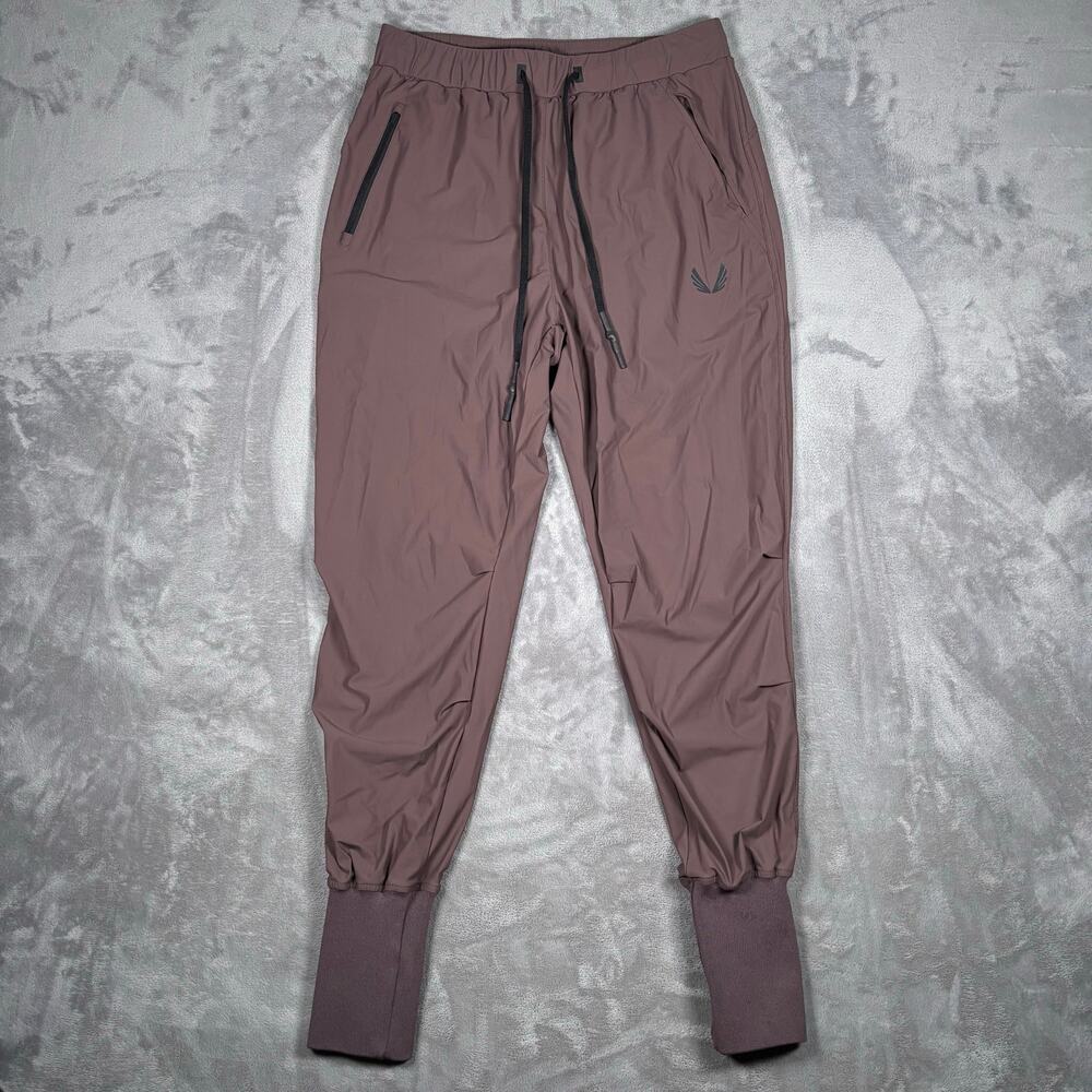 ASRV Tetra-Lite High Rib Joggers Plum Performance Athletic Pants Size L